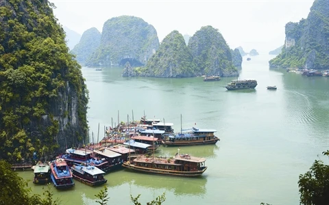 La baie de Ha Long a été reconnue deux fois par l’UNESCO patrimoine naturel mondial. (Source : VNA)