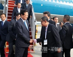 Le Premier ministre Nguyen Tan Dung.arrive en Malaisie. Source: VNA 