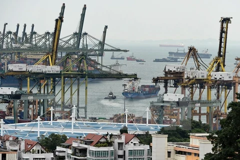 Le port de Pasir Panjang PSA, à Singapour. (Source: AFP)