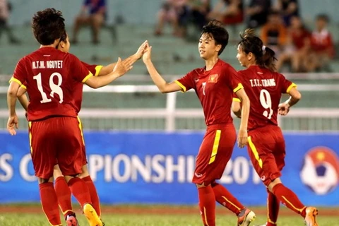 Des joueuses de l'équipe de football féminin du Vietnam. Photo : internet 