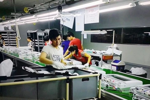 Une chaîne de production dans le complexe high-tech de LGE à Hai Phong. Photo: Baodautu