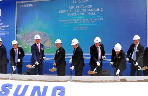 Cérémonie de mise en chantier du Samsung CE Complex, le 19 mai à Hô Chi Minh-Ville. Source: VNA