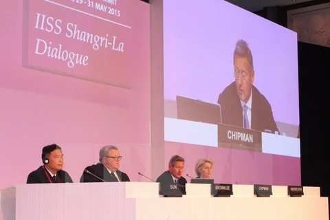 Des délégués participent au dernier débat du 14e Dialogue de Shangri-La. Photo: VNA
