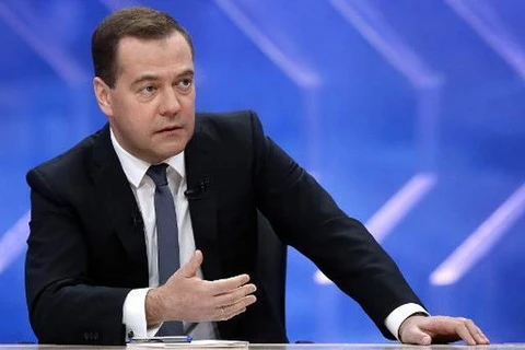 Le Premier ministre russe Dmitry Medvedev.