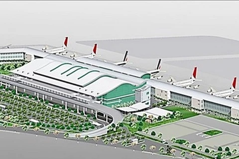 Le projet d'agrandissement du terminal T2 de l'aéroport international de Tan Son Nhat. Photo: VNA