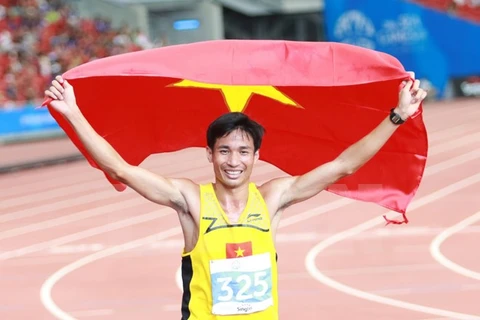 Nguyen Van Lai a ramené une médaille d'or à l'athlétisme vietnamien. Photo: VNA