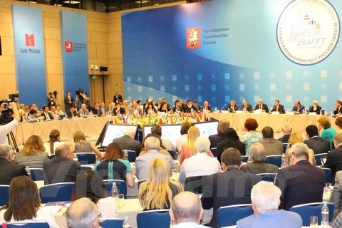 Cérémonie d'ouverture du 17e Congrès mondial de la presse russe. Photo: VNA