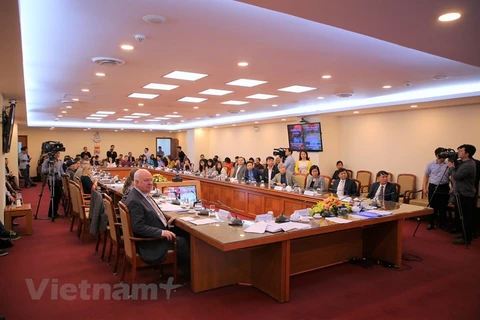 Церемония официального открытия русской версии на газете VietnamPlus 3 марта 2020 года в Ханое. (Фото: Минь Шон/VietnamPlus)