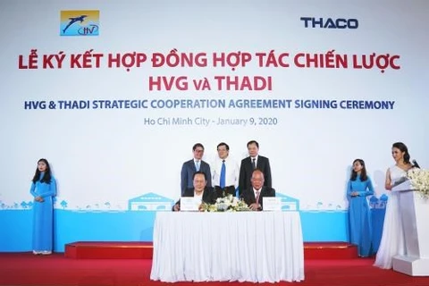Thadi и Hung Vuong JSC подписывают соглашение о стратегическом сотрудничестве в городе Хошимин 9 января. (Фото: ВИА)