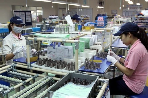 Производство механических компонентов вьетнамской компанией Misumi в Зоне экспортной обработки Линьчунг, район Тхудык, Хошимин. (Фото: Тхань Ву/ВИА)