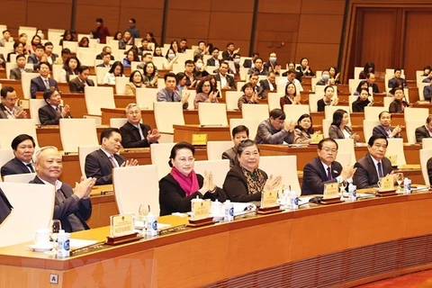Председатель НС Нгуен Тхи Ким Нган (вторая слева) (Источник: ВИА)