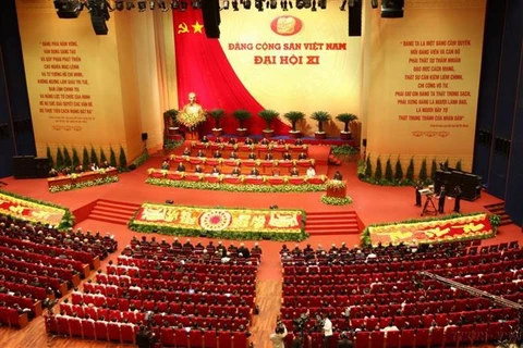 XI Национальный съезд Коммунистической партии Вьетнама (12-19 января 2011 г.) в Ханое. (Фото: Чи Зунг/ВИА)