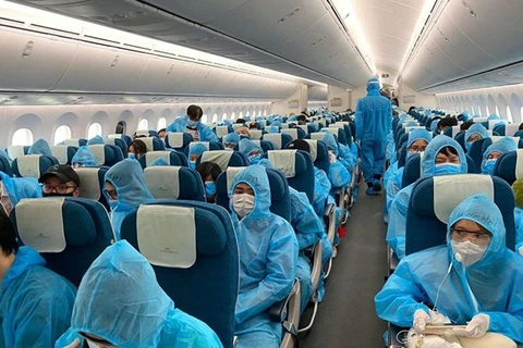 Регулярные международные рейсы с пассажирами, въезжающими во Вьетнам, по-прежнему приостанавливаются из-за воздействия эпидемии COVID-19. (Фото: Vietnam+)