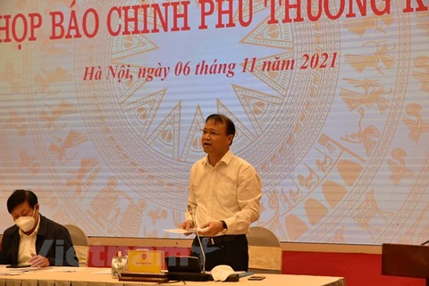 Заместитель министра промышленности и торговли До Тханг Хай на пресс-конференции. (Фото: ВИА)