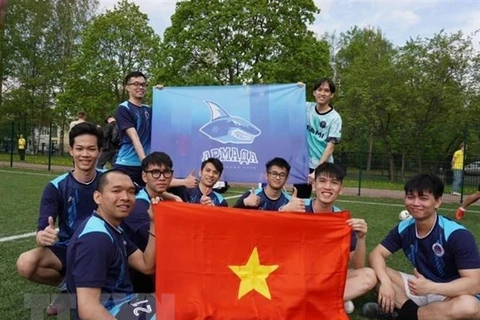 Вьетнамская футбольная команда. (Фото: Зюи Чинь/ВИА)