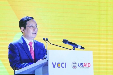 Президент Вьетнамской конфедерации торговли и промышленности (VCCI) Фам Тан Конг. (Фото: Туан Ань/Vietnam+)