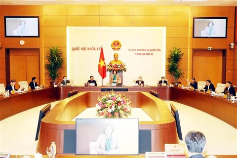 Общий вид 43-го заседания Постоянного комитета НС. (Фото: Чонг Дык/ВИА)