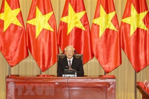 Генеральный секретарь ЦК КПВ, Президент Вьетнама Нгуен Фу Чонг. (Фото: Чи Зунг/ВИА)