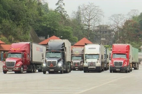 Грузовики, перевозящие экспортируемые товары, застряли у пограничных пунктов пропуска Лангшон (Источник: ВИА)