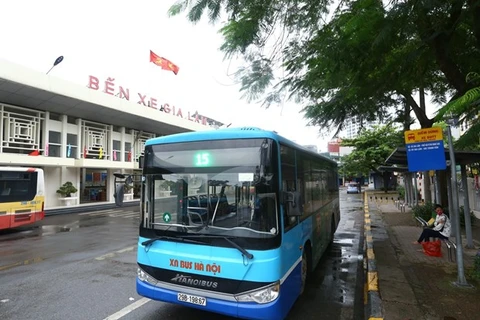Автобус на автобусной станции Залам в Ханое 23 апреля (Фото: ВИА)