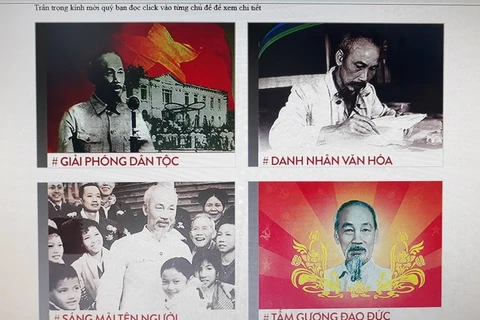 Национальная библиотека Вьетнама организовала онлайн-выставку о президенте Хо Ши Мине. (Фото: скриншот: nlv.gov.vn)