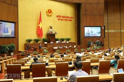 На заседании девятой сессии Национального собрания 14-го созыва. (Фото: ВИА)