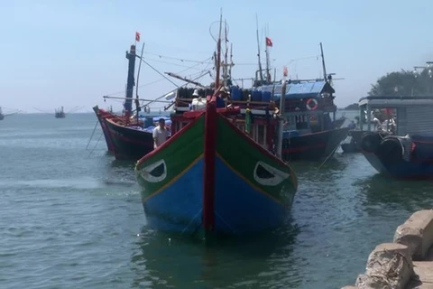 Рыбацкая лодка TS QNg 96416. (Фото: радиотелевидение провинции Куангнгай)
