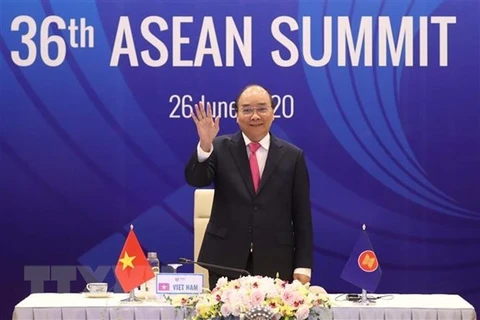 Премьер-министр Нгуен Суан Фук на церемонии открытия 36-го саммита АСЕАН 26 июня. (Фото: ВИА)