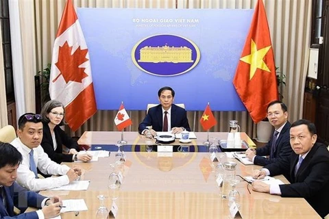 Постоянный заместитель министра иностранных дел Вьетнама Буй Тхан Шон (в центре) сопредседательствует на мероприятии (Фото: ВИА)