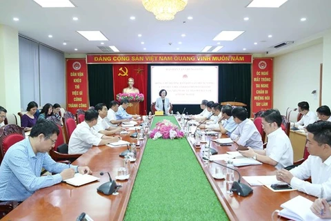 Заведующая Отделом ЦК КПВ по работе с народными массами Чыонг Тхи Май на мероприятии (Фото: ВИА)