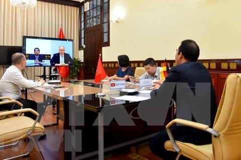 Заместитель министра иностранных дел То Ань Зунг провел онлайн-беседу с государственным министром в Федеральном министерстве иностранных дел Германии Нильсом Анненом (Фото: ВИА)