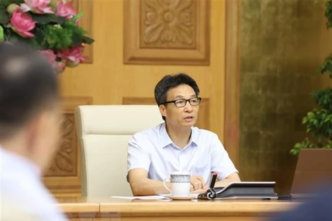 Заместитель премьер-министра Ву Дык Дам выступает на собрании (Фото: ВИА)