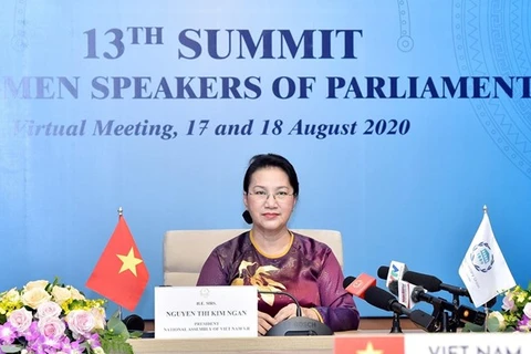 Председатель Национального собрания Нгуен Тхи Ким Нган на мероприятии (Фото: ВИА)