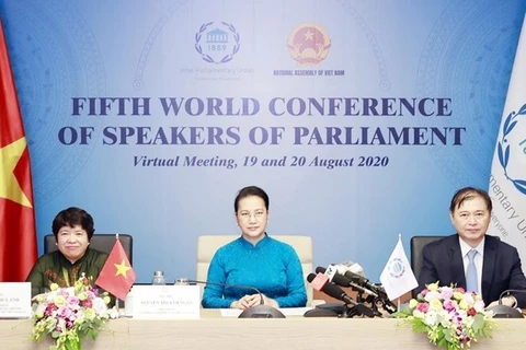 Председатель Национального собрания Вьетнама Нгуен Тхи Ким Нган на мероприятии (Фото: ВИА)