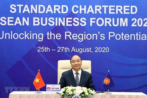 Премьер-министр Нгуен Суан Фук, председатель АСЕАН в 2020 году, на мероприятии (Фото: ВИА)