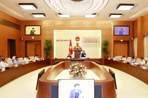 Председатель НС Нгуен Тхи Ким Нган, председатель AIPA-41, выступает на втором заседании Национального руководящего комитета и Организационного комитета AIPA 41. (Фото: ВИА)