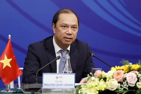 Заместитель министра иностранных дел Вьетнама, глава SOM Вьетнама при АСЕАН Нгуен Куок Зунг на мероприятии (Фото: ВИА)
