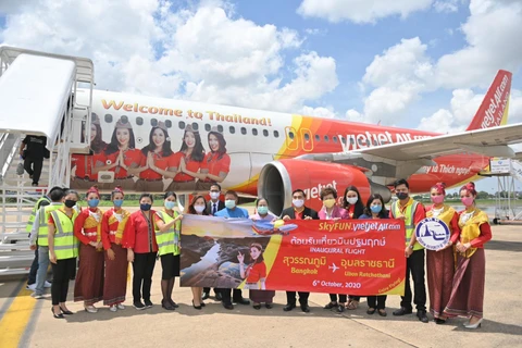 Thai Vietjet запускает свой первый рейс из Бангкока (Суварнабхуми) в Убонратчатхани (фото любезно предоставлено Vietjet Air)