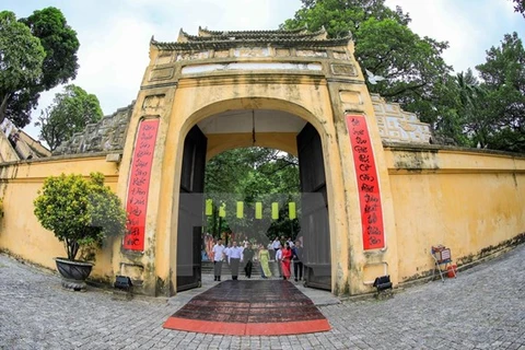 Вход в Императорскую цитадель Тханглонг, объект Всемирного наследия ЮНЕСКО в Ханое. (Фото: ВИА)