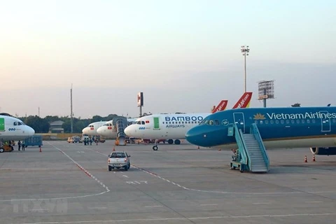 Самолеты внутренних авиалиний Вьетнама в аэропорту Нойбай (Фото: ВИА)