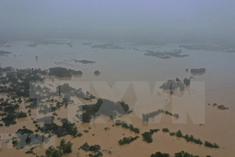 Наводнение затопило город Донгха в Куангчи (Фото: ВИА)