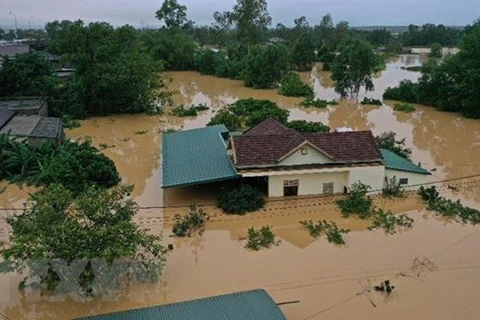 Наводнение в провинции Куангчи (Фото: ВИА)