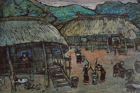 Произведения Нгуен Зюи Ниня будет выставлено в Дананге с 3 по 25 ноября для сбора средств жертвам наводнений и оползней в центральном Вьетнаме (фото любезно предоставлено Музеем изящных искусств)
