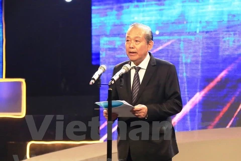 Заместитель премьер-министра Чыонг Хоа Бинь выступает на мероприятии (Фото: ВИА) 