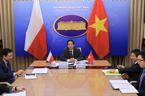 Заместитель министра иностранных дел Вьетнама То Ань Зунг на совещании. (Фото: ВИА)