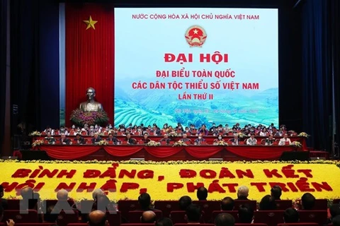 На втором национальном съезде вьетнамских этнических меньшинств (Фото: ВИА)
