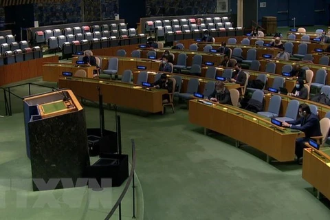 Участники пленарного заседания 75-й сессии Генассамблеи ООН 8 декабря (Фото: ВИА)