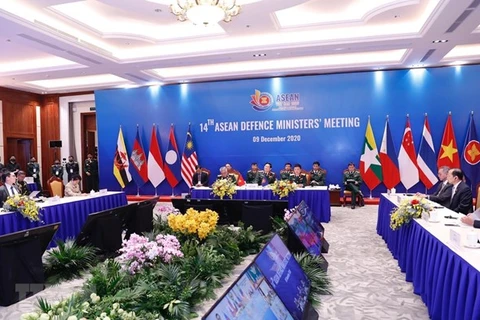 Участники 14-го совещания министров обороны стран АСЕАН (ADMM) (Фото: ВИА)
