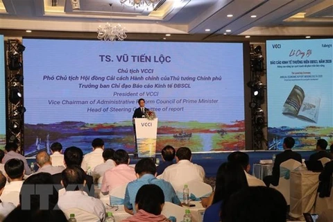 Президент VCCI Ву Тьен Лок выступает на мероприятии (Фото: ВИА)