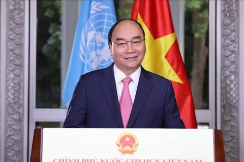 Премьер-министр Нгуен Суан Фук в своем видеообращении к специальной сессии Генеральной Ассамблеи ООН по борьбе с COVID-19 3-4 декабря (Фото: ВИА)